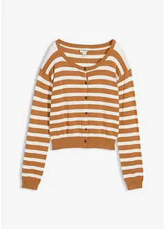 Finstrikket jakke i myk viskosemiks, bonprix