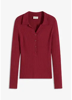 Finstrikket genser i myk viskosemiks, bonprix