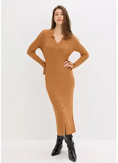 Strikket kjole i myk viskosemiks, bonprix