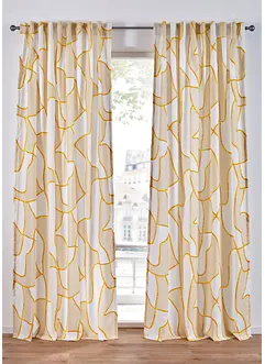 Gardin med grafisk mønster (1-pack), bonprix