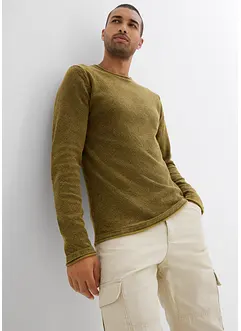 Genser i vasket stil, Slim Fit, bonprix
