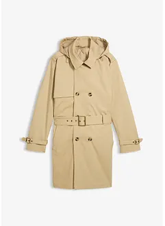 2-i-1-trenchcoat med avtagbar hette, vannavvisende materiale, bonprix
