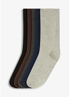 Sokker med kanter som ikke trykker og økologisk bomull (5-pack), bonprix