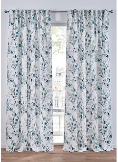 Gardin med bladtrykk (1-pack), bonprix