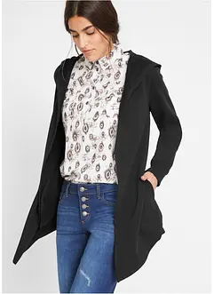 Lang hettejakke i bomullsmiks, bonprix