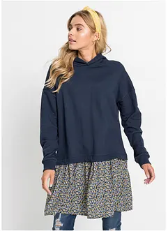 Sweatkjole i 2-i-1-stil, bonprix