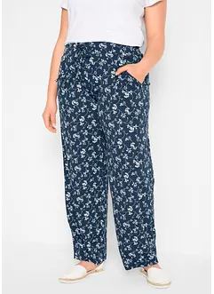 Bukse med vide ben i viskosemiks, bonprix