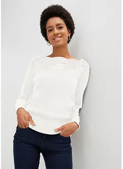 Genser med blonde, bonprix