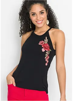 Topp med broderi, bonprix