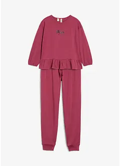 Topp og joggebukse i økologisk bomull (2 deler), bonprix