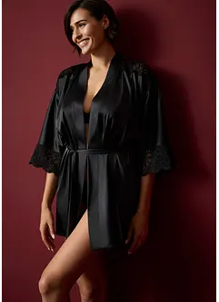 Kimono i sateng med glans, bonprix