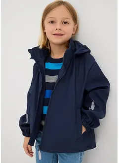 Varmende regnjakke med avtagbar hette og refleksdetaljer, bonprix