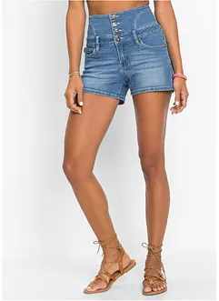 Jeans-shorts med høyt liv, bonprix