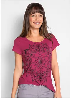 Topp i flammegarn, kort arm, bonprix