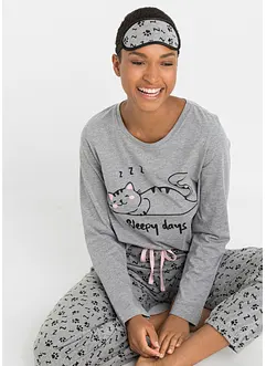 Pyjamas med sovemaske, bonprix