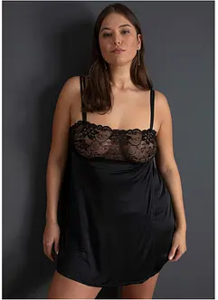 Neglisjé i glinsende materiale, bonprix