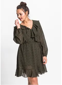 Minikjole i omslagslook, bonprix