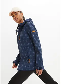 Vannavvisende softshelljakke  med blomstermønster, bonprix