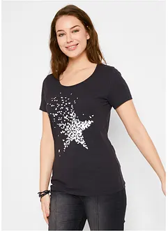 Bomullstopp i flammegarn, kort arm, bonprix