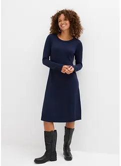 Strikkekjole i utsvingt modell, bonprix
