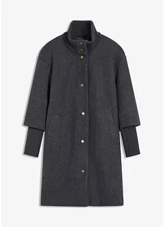 Kort kåpe i ullstil, bonprix