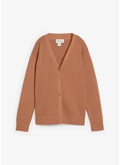 Cardigan i formstabil ribbestrikk, bonprix