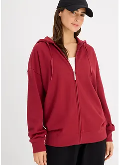 Lang sweatshirt med glidelås, bonprix