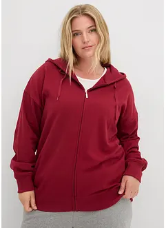 Lang sweatshirt med glidelås, bonprix