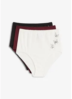 High Waist-truse med økologisk bomull (3-pack), bonprix