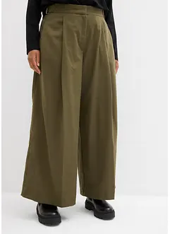 Bukse i viskosemiks med spenner i siden, bonprix