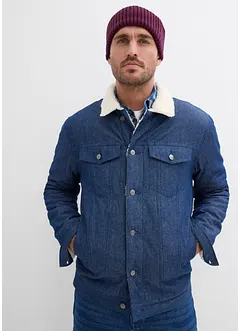 Denimjakke med pilefôr, bonprix
