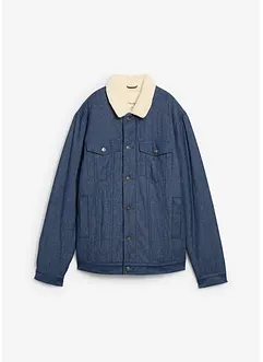 Denimjakke med pilefôr, bonprix