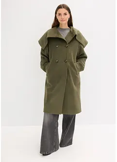 Kåpe i ullstil med vid krage, bonprix