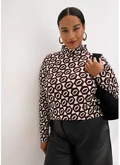 Topp med ståkrage og struktur, bonprix