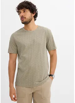 T-skjorte i 100% økologisk bomull med trykt minimønster, bonprix