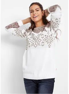 Genser med strikkemønster, bonprix
