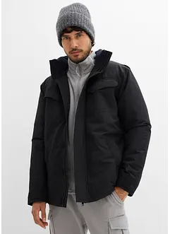 Vanntett funksjonsjakke med skjult hette og spensel på skuldrene, bonprix