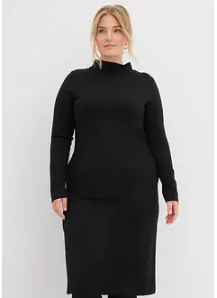 Kjole i Punto di Roma-materiale med ståkrage, bonprix