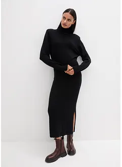 Strikket kjole i merinoull, bonprix