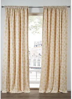 Jacquardvevd gardin i økologisk bomull (1-pack), bonprix