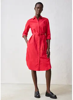 Skjortekjole med silkeandel, bonprix