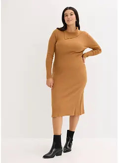 Strikket kjole i lett viskosemiks, bonprix