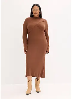 Strikket kjole i myk viskosemiks, bonprix