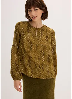 Bluse i lett sateng, bonprix