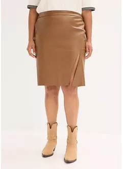 Blyantskjørt i skinnimitasjon, bonprix