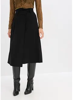 Legglangt skjørt i viskosemiks, bonprix