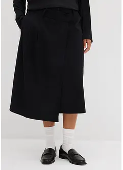 Legglangt skjørt i viskosemiks, bonprix