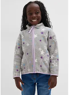 Myk fleecejakke med kontrastdetaljer, bonprix