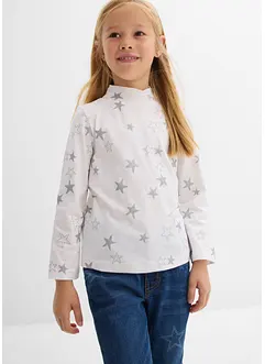 Langermet topp i elastisk miks av økologisk bomull (2-pack), bonprix