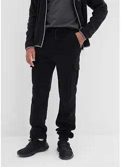 Fleece-cargobukse, Regular Fit, bonprix